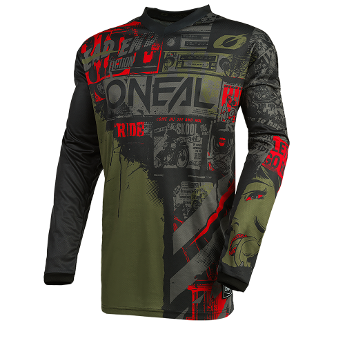 CAMISOLA O´NEAL 2021 ELEMENT RIDE - PRETO / VERDE