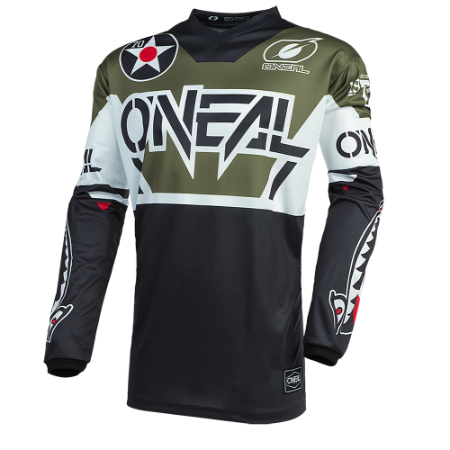 CAMISOLA O´NEAL 2021 ELEMENT WARHWK - PRETO / BRANCO / VERDE