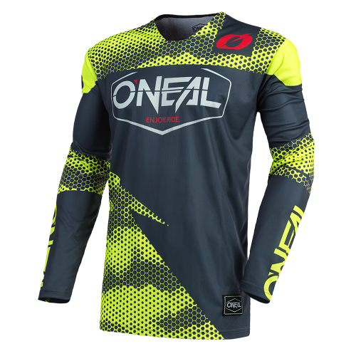 CAMISOLA O´NEAL 2021 MAYHEM COVERT - CINZA CARVÃO / AMARELO FLUO