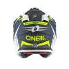CAPACETE O´NEAL 2021 2SRS SPYDE 2.0 - AZUL / BRANCO / AMARELO NEON