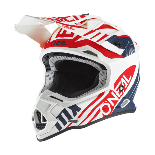 CAPACETE O´NEAL 2021 2SRS SPYDE 2.0 - BRANCO / AZUL / VERMELHO