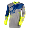 CAMISOLA O´NEAL 2021 ELEMENT FACTOR - CINZA / AZUL / AMARELO NEON