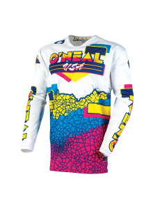 CAMISOLA O´NEAL 2021 MAYHEM CRACKLE 91 - AMARELO / BRANCO / AZUL