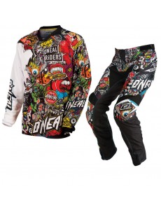 CONJUNTO O´NEAL 2021 MAYHEM CRANK - PRETO / MULTI