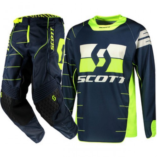 CONJUNTO SCOTT 2021 ENDURO - AMARELO / AZUL