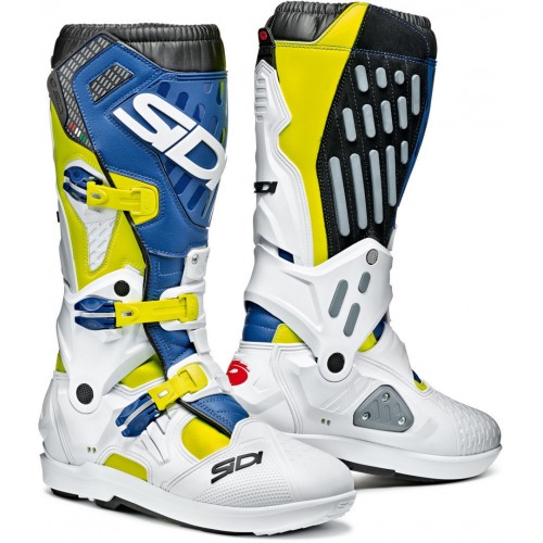 BOTAS SIDI ATOJO SRS - AMARELO FLUO / BRANCO / AZUL